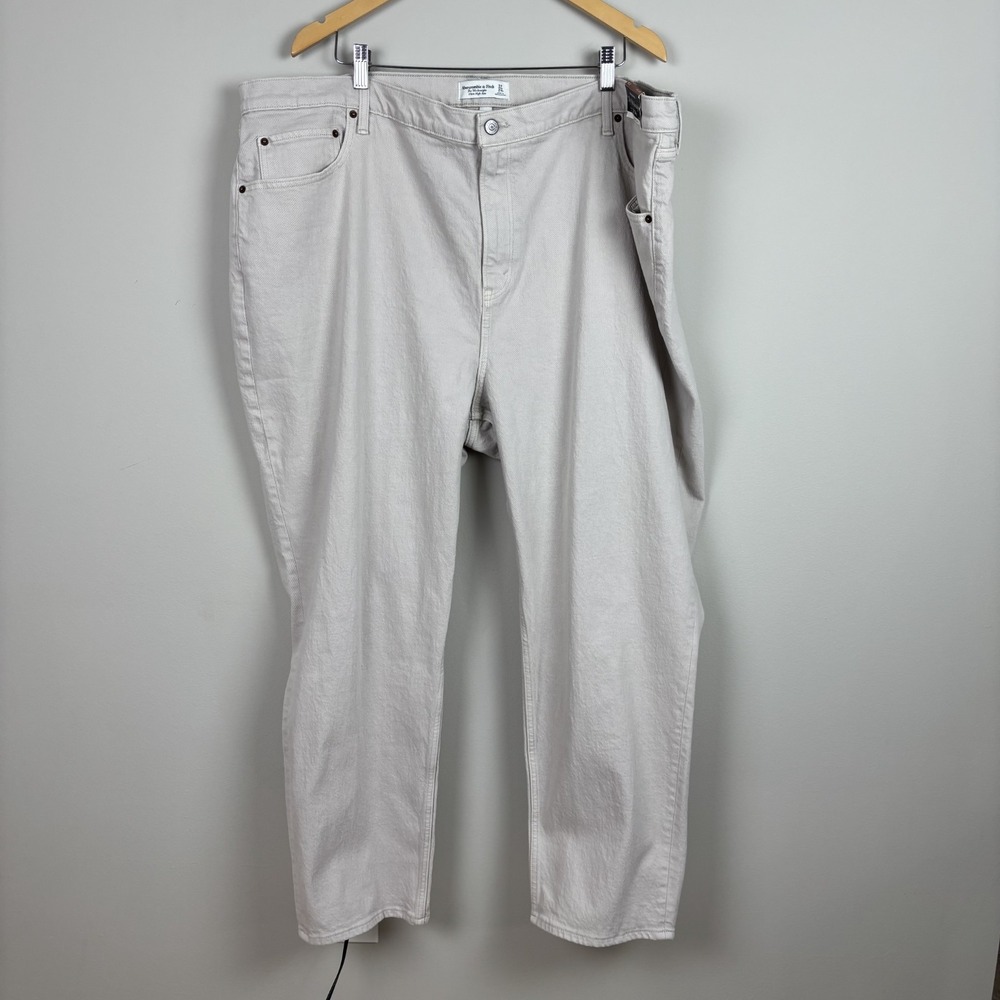 Abercrombie & Fitch The 90s Straight Ultra High Rise Jeans Womens 37 24S Beige